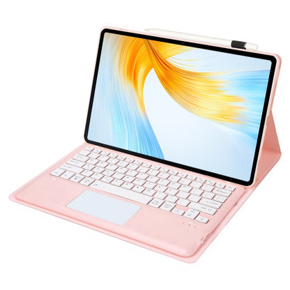 For Honor MagicPad 13 AH16-A TPU Ultra-thin Detachable Bluetooth Keyboard Tablet Leather Case with Touchpad(Pink) - Huawei Keyboard by buy2fix | Online Shopping UK | buy2fix