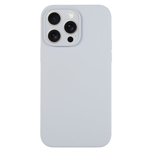 For iPhone 15 Pro Max Pure Color Liquid Silicone Fine Pore Phone Case(Grey Blue) - iPhone 15 Pro Max Cases by buy2fix | Online Shopping UK | buy2fix