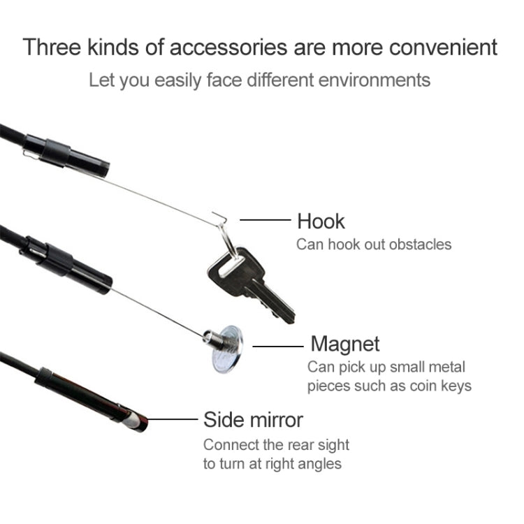 AN97 Waterproof Micro USB Endoscope Hard Tube Inspection Camera for Parts of OTG Function Android Mobile Phone, with 6 LEDs, Lens Diameter:5.5mm(Length: 1m) - Consumer Electronics by buy2fix | Online Shopping UK | buy2fix