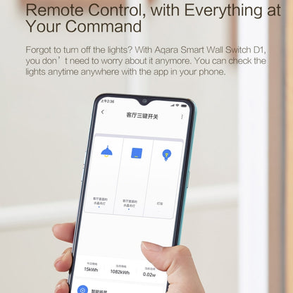 Original Xiaomi Youpin Aqara Smart Wall Switch D1, Zero FireWire Three Button Version - Smart Switch by Xiaomi | Online Shopping UK | buy2fix