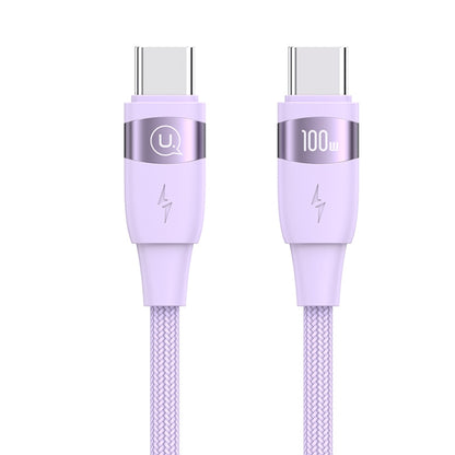 USAMS US-SJ633 U85 2m Type-C to Type-C PD100W Aluminum Alloy Fast Charging & Data Cable(Purple) - USB-C & Type-C Cable by USAMS | Online Shopping UK | buy2fix