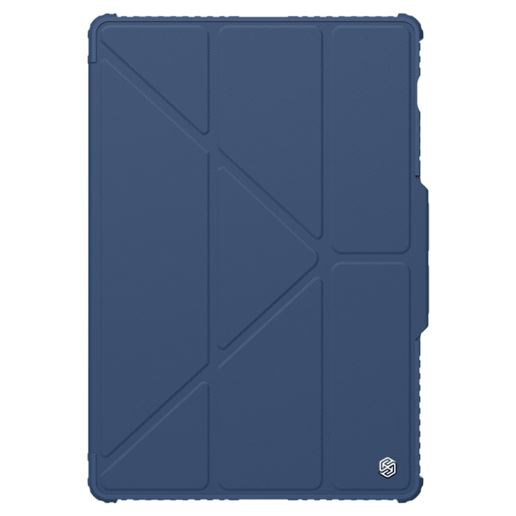 For Samsung Galaxy Tab S9 Ultra NILLKIN Bumper Pro Multi-angle Folding Style Tablet Leather Case(Blue) - Galaxy Tab S9 Ultra Cases by NILLKIN | Online Shopping UK | buy2fix