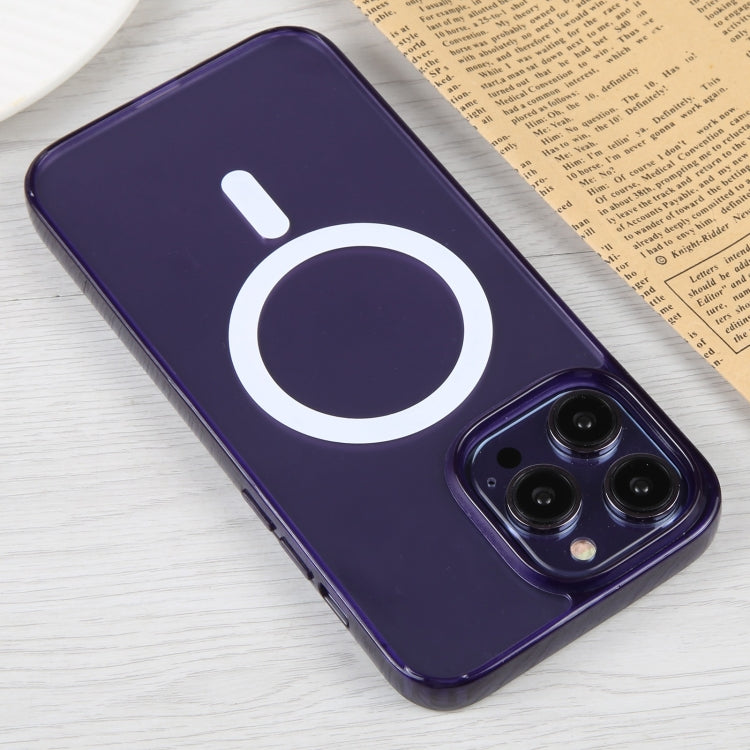 For iPhone 15 Pro Max GEBEI MagSafe Magnetic Transparent Phone Case(Purple) - iPhone 15 Pro Max Cases by GEBEI | Online Shopping UK | buy2fix