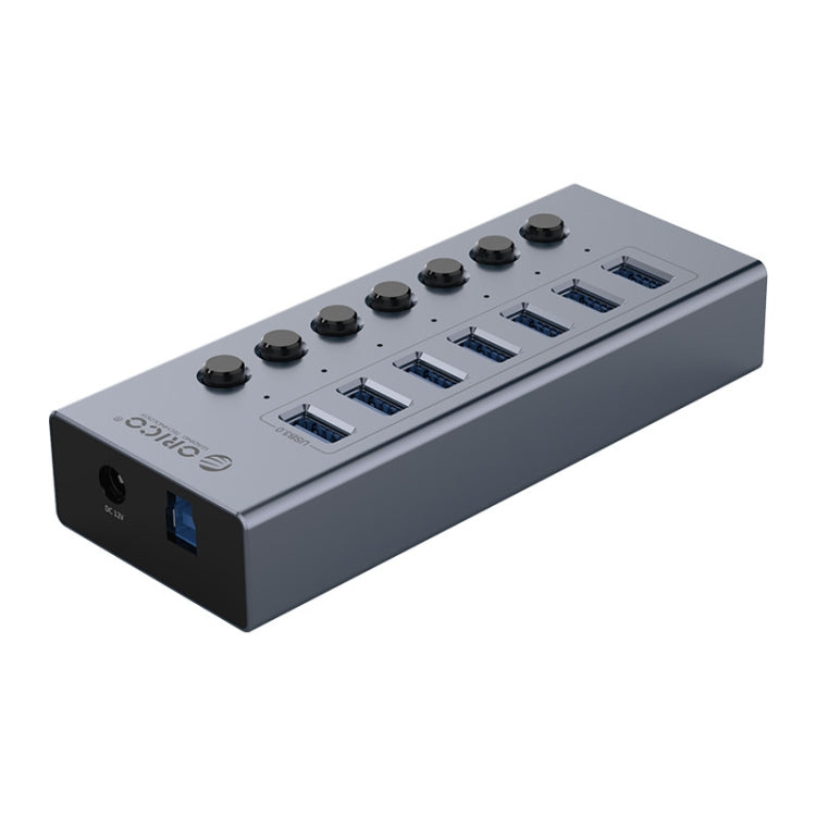 ORICO BT2U3-7AB-GY-BP 7 Ports USB 3.0 HUB with Individual Switches(US Plug) - USB 3.0 HUB by ORICO | Online Shopping UK | buy2fix