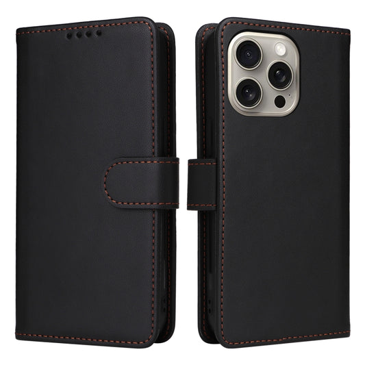 For iPhone 15 Pro Max BETOPNICE BN-005 2 in 1 Detachable Imitate Genuine Leather Phone Case(Black) - iPhone 15 Pro Max Cases by BETOPNICE | Online Shopping UK | buy2fix