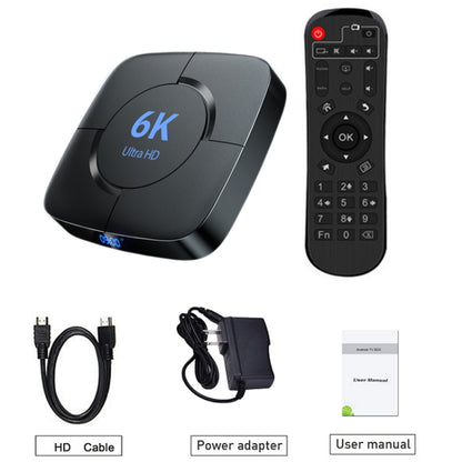 6K Ultra HD Android 12.0 Smart TV Box with Remote Control, 4GB+32GB, Allwinner H616 1.5GHZ Quad-Core(UK Plug) - Others by buy2fix | Online Shopping UK | buy2fix