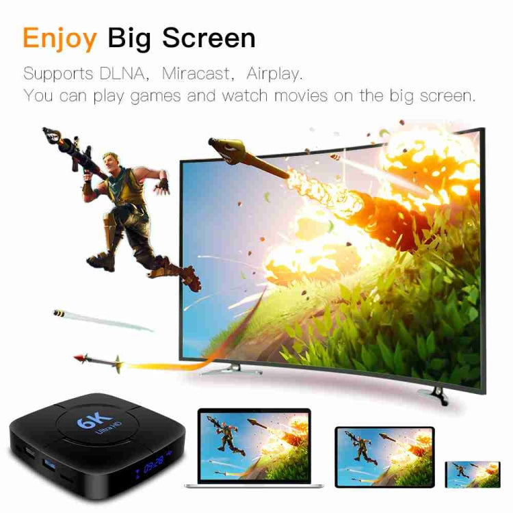 6K Ultra HD Android 12.0 Smart TV Box with Remote Control, 4GB+64GB, Allwinner H616 1.5GHZ Quad-Core(AU Plug) - Others by buy2fix | Online Shopping UK | buy2fix