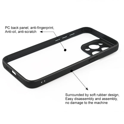 For iPhone 15 Pro Max Fine Pore Frosted TPU + Transparent PC Phone Case(Black) - iPhone 15 Pro Max Cases by buy2fix | Online Shopping UK | buy2fix