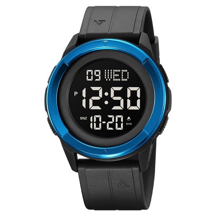 SKMEI 2047 Multifunctional Men 50M Waterproof Sports Digital Wrist Watch(Blue+Black) - Silicone Strap Watches by SKMEI | Online Shopping UK | buy2fix