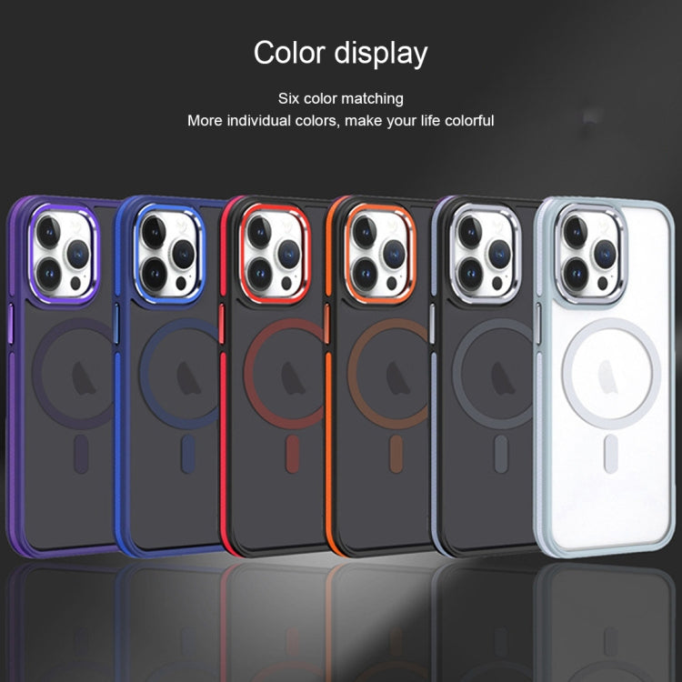 For iPhone 13 Pro Two-color Frosted MagSafe Magnetic Phone Case(Blue) - iPhone 13 Pro Cases by buy2fix | Online Shopping UK | buy2fix