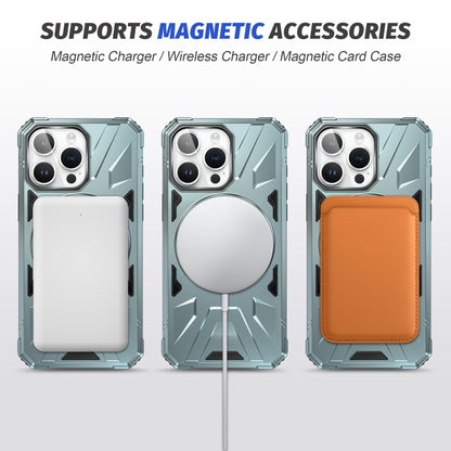 For iPhone 12/12 Pro MagSafe Magnetic Shockproof Phone Case with Ring Holder(Green) - iPhone 12 / 12 Pro Cases by buy2fix | Online Shopping UK | buy2fix