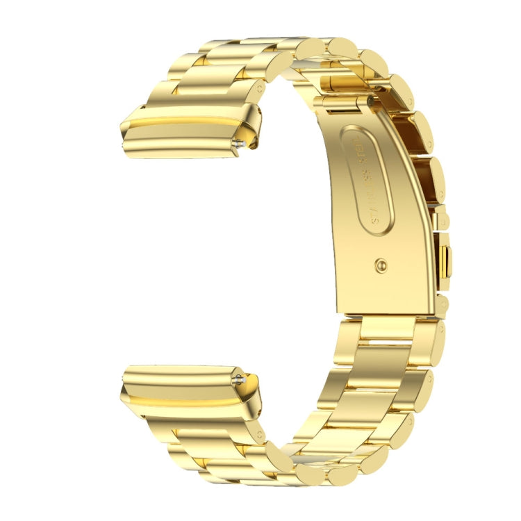 For Redmi Watch 3 Lite / Watch 3 Active Mijobs Three-Bead Metal Stainless Steel Watch Band(Gold) - Watch Bands by MIJOBS | Online Shopping UK | buy2fix