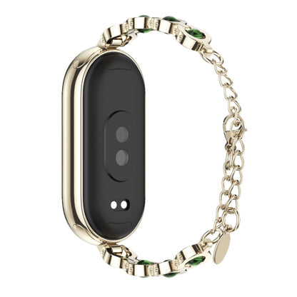 For Xiaomi Mi Band 8 / 9 / 9 NFC Mijobs Mermaid Beauty Bracelet Watch Band(Light Gold Green) - Watch Bands by MIJOBS | Online Shopping UK | buy2fix