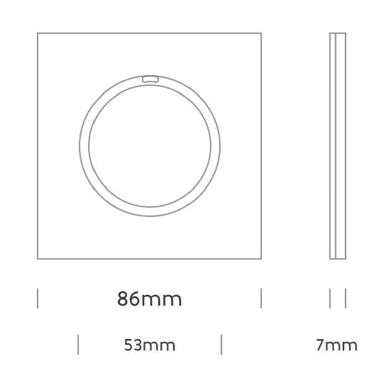 86mm Round LED Tempered Glass Switch Panel, Gold Round Glass, Style:Dual Computer Socket -  by buy2fix | Online Shopping UK | buy2fix