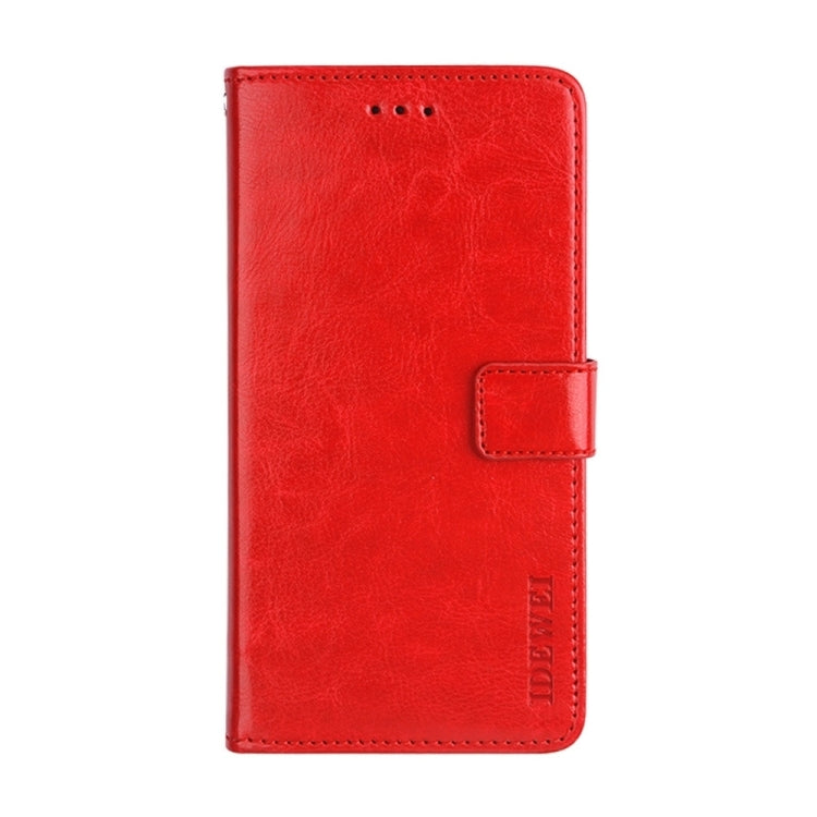 For Nothing Phone 2 idewei Crazy Horse Texture Leather Phone Case with Holder(Red) - More Brand by idewei | Online Shopping UK | buy2fix