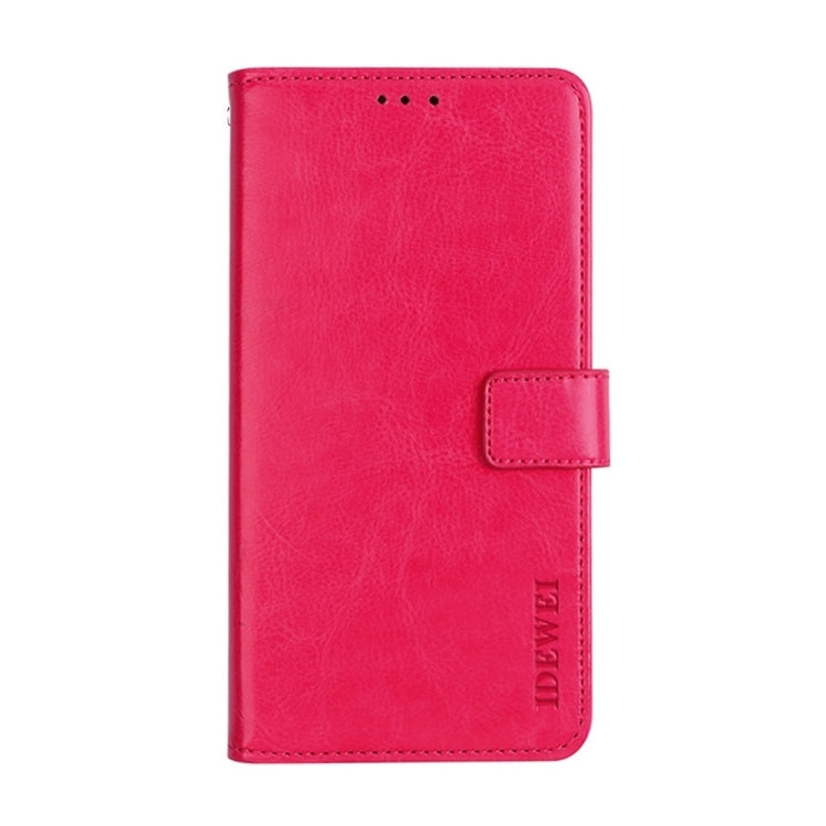 For Nothing Phone 2 idewei Crazy Horse Texture Leather Phone Case with Holder(Rose Red) - More Brand by idewei | Online Shopping UK | buy2fix