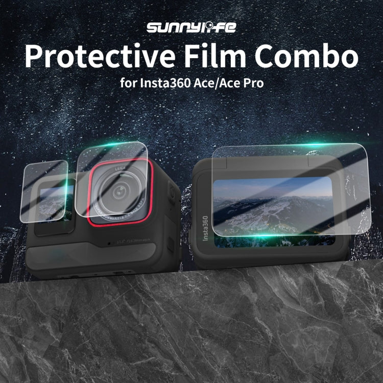 For Insta360 Ace Pro Sunnylife 3 in 1 Rear & Front Screen Lens Explosion proof Film(2 Sets) - Protective Film & Stickers by Sunnylife | Online Shopping UK | buy2fix