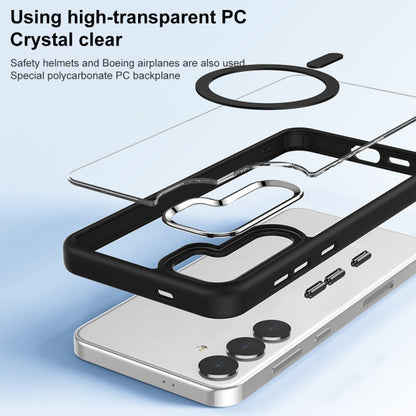 For Samsung Galaxy S24 Ultra 5G MagSafe Anti-fingerprint Highly Transparent PC Phone Case(Black) - Galaxy S24 Ultra 5G Cases by buy2fix | Online Shopping UK | buy2fix