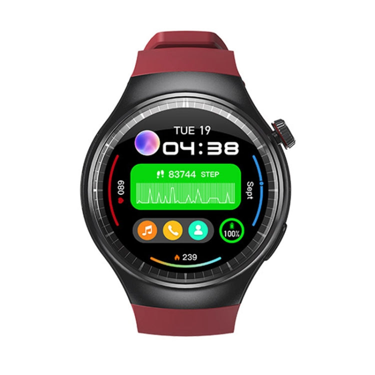 UNIWA DM80 1.43 inch IP67 Waterproof Android 8.1 Smart Watch Support 4G Network / WiFi / GPS / NFC(Red) - Android Watch by UNIWA | Online Shopping UK | buy2fix