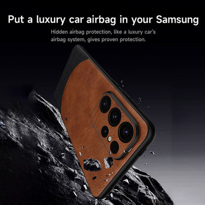 For Samsung Galaxy S24 Ultra 5G SULADA Stitching Leather MagSafe Magnetic Phone Case(Black) - Galaxy S24 Ultra 5G Cases by SULADA | Online Shopping UK | buy2fix