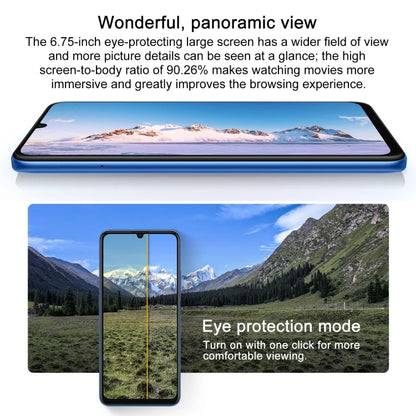 HUAWEI Enjoy 70z, 8GB+256GB, Side Fingerprint Identification, 6.75 inch HarmonyOS 4.0 Octa Core 2.4GHz, Network: 4G, Not Support Google Play(Blue) - Huawei Mate & P by Huawei | Online Shopping UK | buy2fix