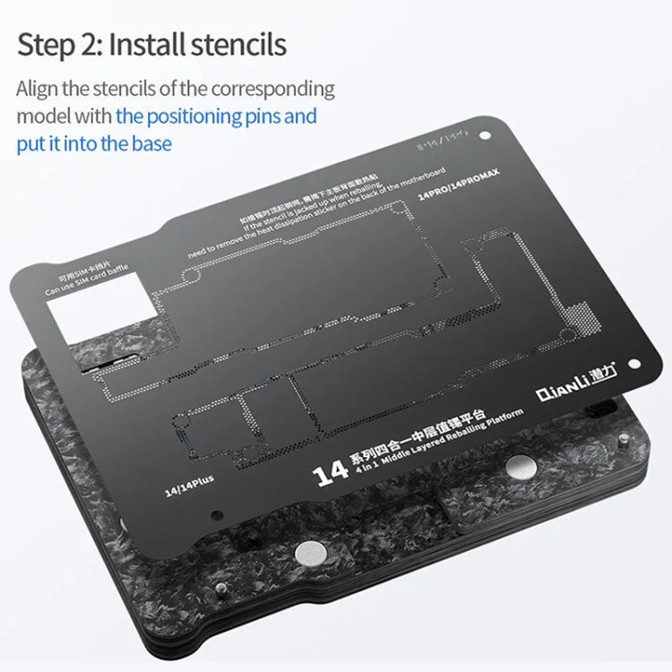 Qianli Magnetic Middle Layer BGA Reballing Platform For iPhone 14 Series - BGA Stencils by QIANLI | Online Shopping UK | buy2fix