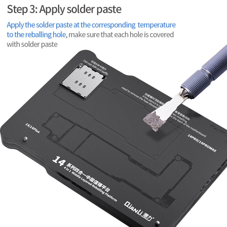 Qianli Magnetic Middle Layer BGA Reballing Platform For iPhone 14 Series - BGA Stencils by QIANLI | Online Shopping UK | buy2fix