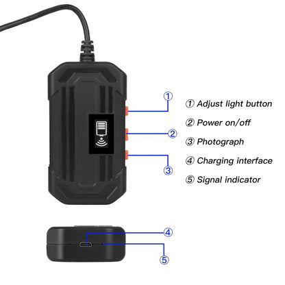 F240 3.9mm HD 1080P IP67 Waterproof WiFi Direct Connection Digital Endoscope, Cable Length:2m(Black) - Consumer Electronics by buy2fix | Online Shopping UK | buy2fix