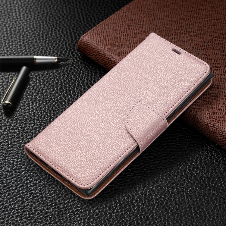 For Samsung Galaxy Note20 Ultra Litchi Texture Pure Color Horizontal Flip Leather Case with Holder & Card Slots & Wallet & Lanyard(Rose Gold) - Samsung Accessories by buy2fix | Online Shopping UK | buy2fix