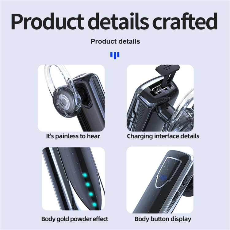 ME-3 Bluetooth 5.0 Business Style Touch Switch Bluetooth Earphone(Silver) - Bluetooth Earphone by buy2fix | Online Shopping UK | buy2fix