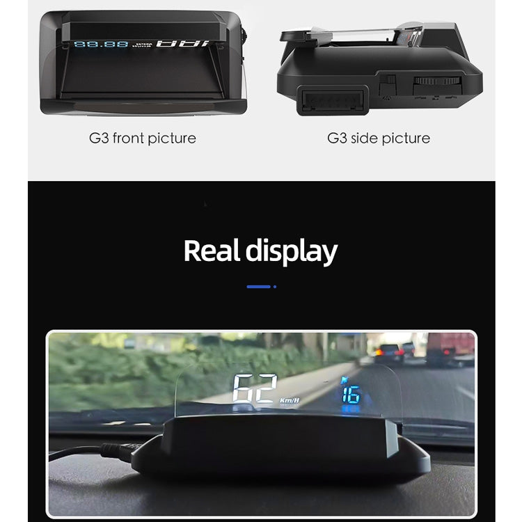 G3 5 inch Car Head-up Display HUD GPS Satellite Speed - Head Up Display System by buy2fix | Online Shopping UK | buy2fix
