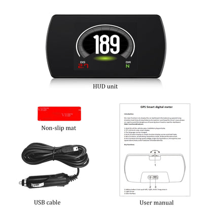 T800 Car HUD Head-up Display GPS Speed Display Speed / Voltage Alarm Altitude Display - Head Up Display System by buy2fix | Online Shopping UK | buy2fix