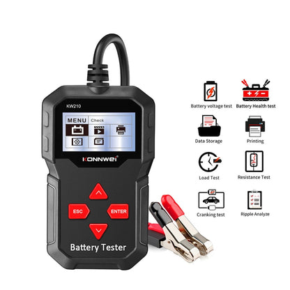 KONNWEI KW210 Car Battery Test Battery Capacity Resistance Battery Detector - Code Readers & Scan Tools by KONNWEI | Online Shopping UK | buy2fix