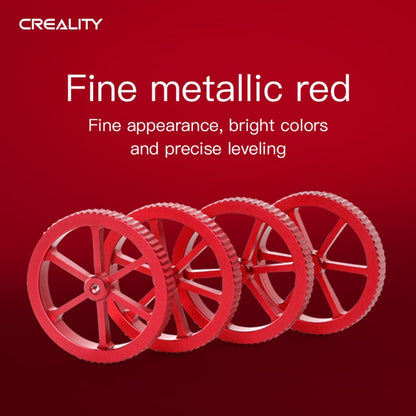 Creality Metal Red Hand Screwed Leveling Nut for Ender-3 / Ender-3 Pro / Ender-3 V2 / CR-10 Pro V2 3D Printer (Red) - Parts by Creality | Online Shopping UK | buy2fix