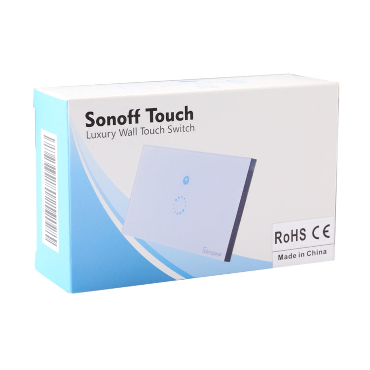 Sonoff  Touch 120mm 1 Gang Tempered Glass Panel Wall Switch Smart Home Light Touch Switch, Compatible with Alexa and Google Home, AC 90V-250V 400W 2A - Consumer Electronics by buy2fix | Online Shopping UK | buy2fix