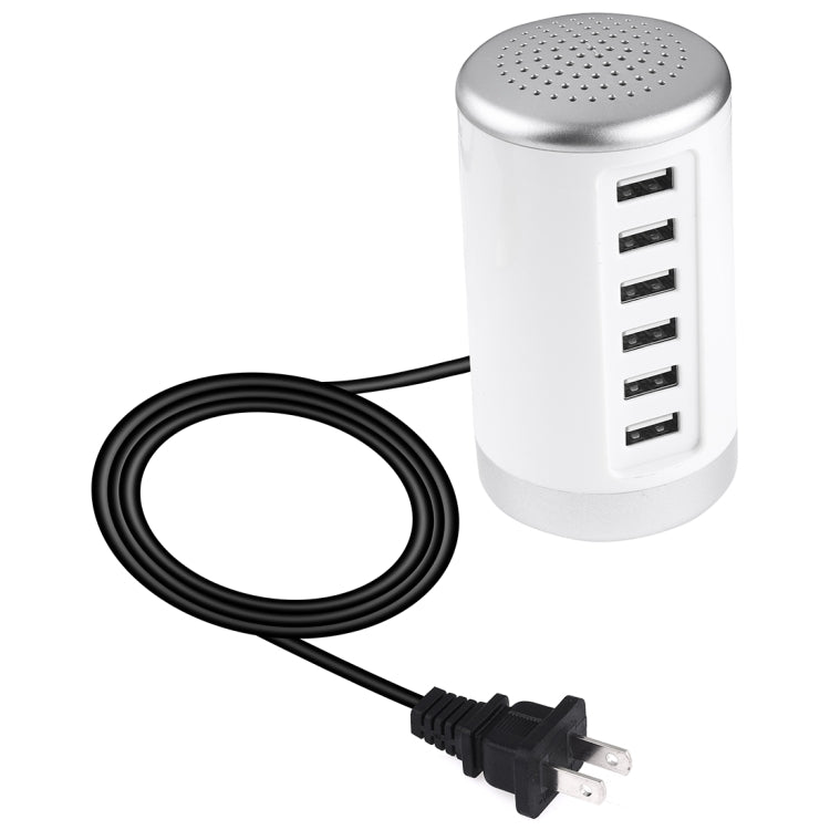 30W 6-USB Ports Charger Station Power Adapter AC100-240V, US Plug(White) - Multifunction Charger by buy2fix | Online Shopping UK | buy2fix