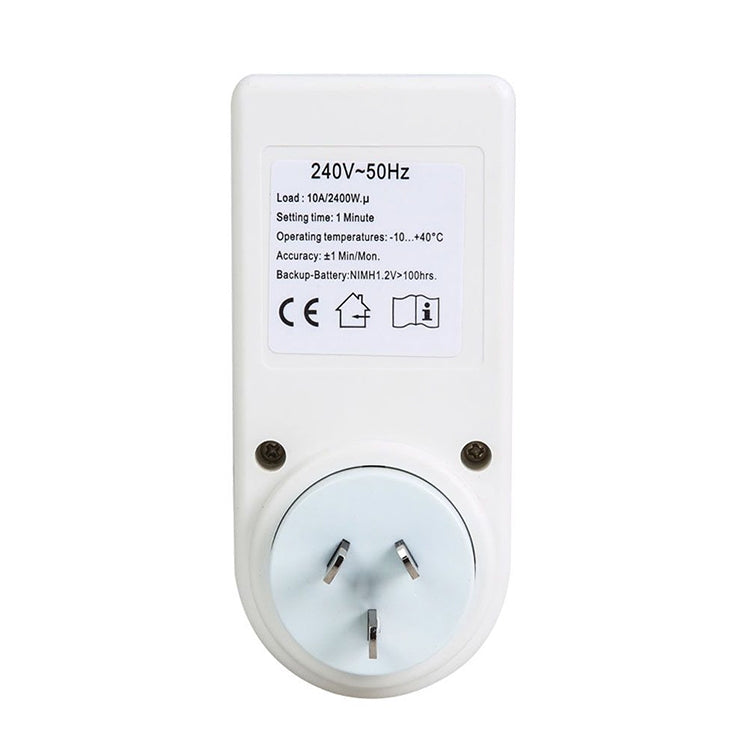 AC 240V Smart Home Plug-in LCD Display Clock Summer Time Function 12/24 Hours Changeable Timer Switch Socket, AU Plug - Energy Saving Timer Socket by buy2fix | Online Shopping UK | buy2fix