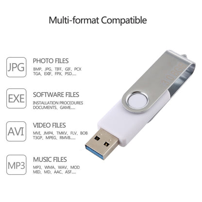 8GB Twister USB 3.0 Flash Disk USB Flash Drive (White) - USB Flash Drives by buy2fix | Online Shopping UK | buy2fix