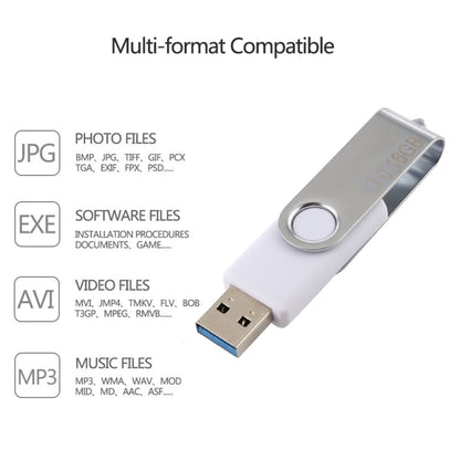 16GB Twister USB 3.0 Flash Disk USB Flash Drive (White) - USB Flash Drives by buy2fix | Online Shopping UK | buy2fix