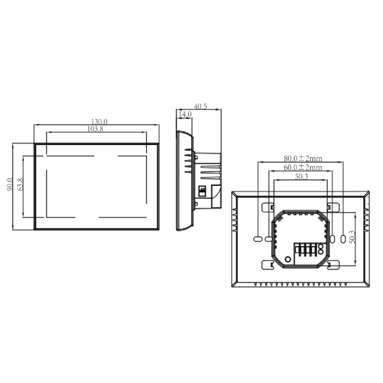 BHT-8000-GA Control Water Heating Energy-saving and Environmentally-friendly Smart Home Negative Display LCD Screen Round Room Thermostat without WiFi(White) - Consumer Electronics by buy2fix | Online Shopping UK | buy2fix