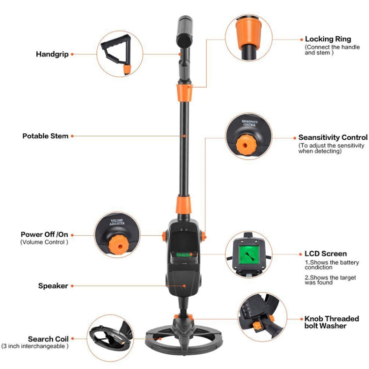 MD1008A Underground Metal Detector Children Toy Detector with LCD Screen, Measuring Range: 10cm - Consumer Electronics by buy2fix | Online Shopping UK | buy2fix