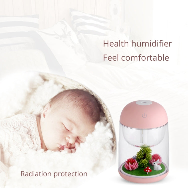 Imycoo WT602 2W Portable Mini Micro Landscape Design USB Charge Aromatherapy Air Humidifier with LED Colorful Light, Water Tank Capacity: 180ml, DC 5V(Pink) - Home & Garden by buy2fix | Online Shopping UK | buy2fix