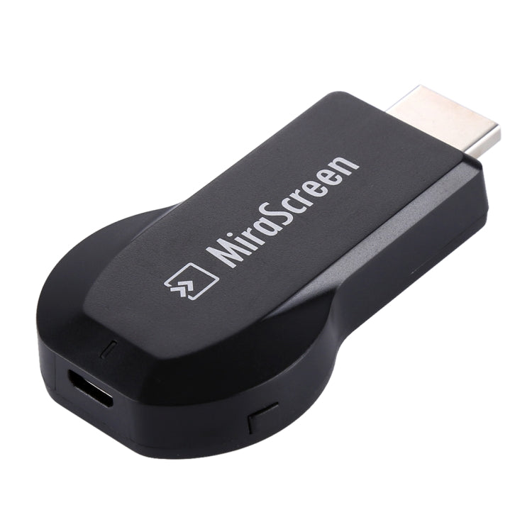 MiraScreen WiFi Display Dongle / Miracast Airplay DLNA Display Receiver Dongle Wireless Mirroring Screen Device with 2 in 1 USB Cable (Black) - Consumer Electronics by buy2fix | Online Shopping UK | buy2fix