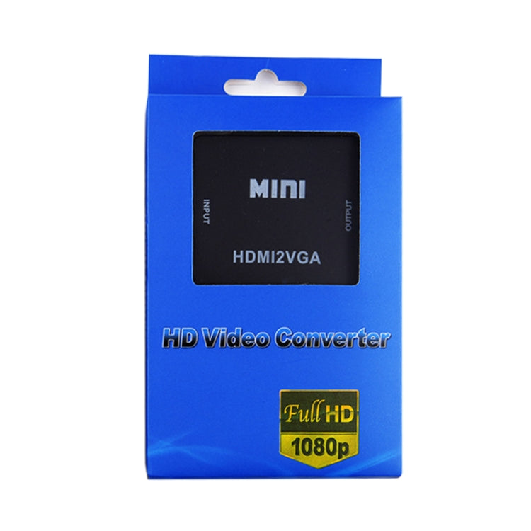 HOWEI HW-2109 Mini HDMI to VGA Video Audio Converter (Black) -  by buy2fix | Online Shopping UK | buy2fix