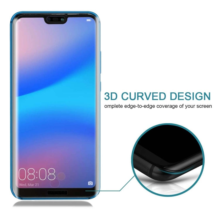 For Huawei P20 Lite 0.3mm 9H Surface Hardness 3D Full Screen Tempered Glass Film - Mobile Accessories by buy2fix | Online Shopping UK | buy2fix