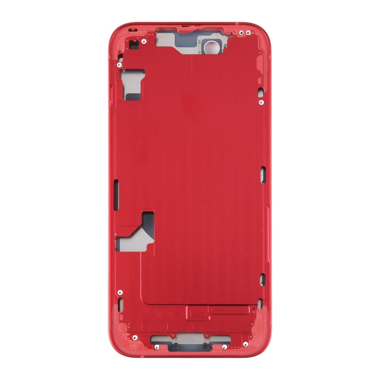 For iPhone 14 Battery Back Cover with Middle Frame / Side Keys(Red) - Repair & Spare Parts by buy2fix | Online Shopping UK | buy2fix