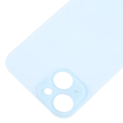 For iPhone 15 Easy Replacement Big Camera Hole Glass Back Battery Cover(Blue) -  by buy2fix | Online Shopping UK | buy2fix