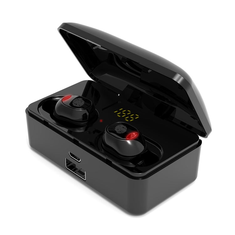 G10 TWS Bluetooth 5.0 Wireless Bluetooth Earphone with Charging Box, Support Digital Display & HD Call & Power Bank(Black) - TWS Earphone by buy2fix | Online Shopping UK | buy2fix