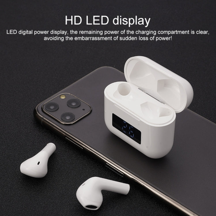 Pro 8 In-ear Touch Digital Display TWS Mini Wireless Bluetooth Earphone (White) - TWS Earphone by buy2fix | Online Shopping UK | buy2fix