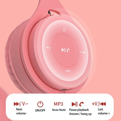 Y08 Hifi Sound Quality Macaron Bluetooth Headset, Supports Calling & TF Card & 3.5mm AUX (White) - Headset & Headphone by buy2fix | Online Shopping UK | buy2fix